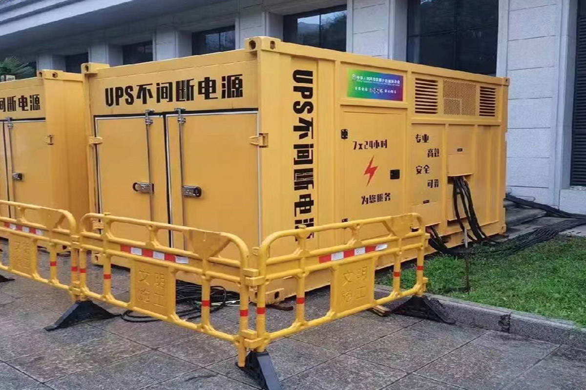 杨陵发电机租赁施工现场